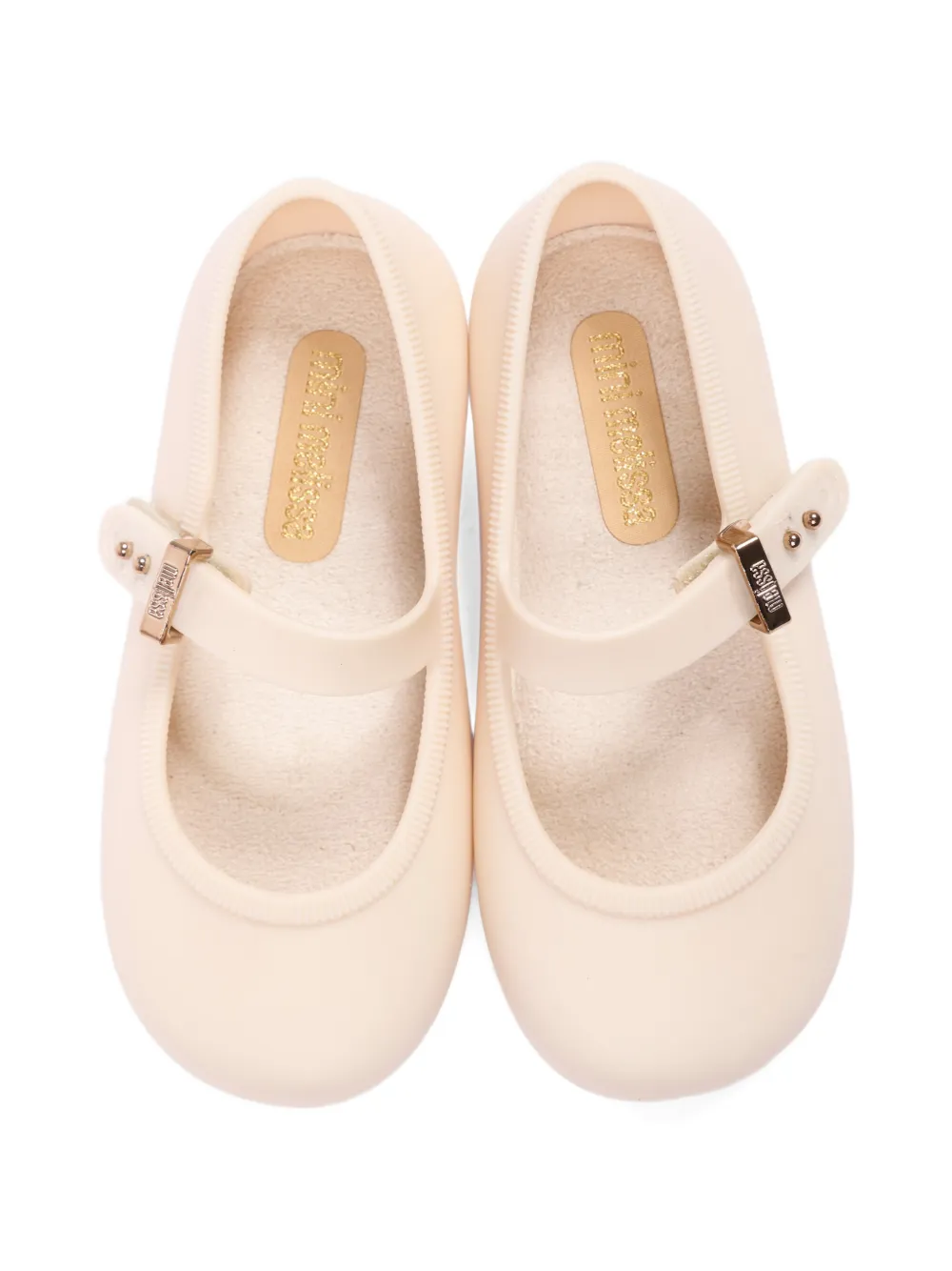 Mini Melissa touch-strap ballet flats Beige