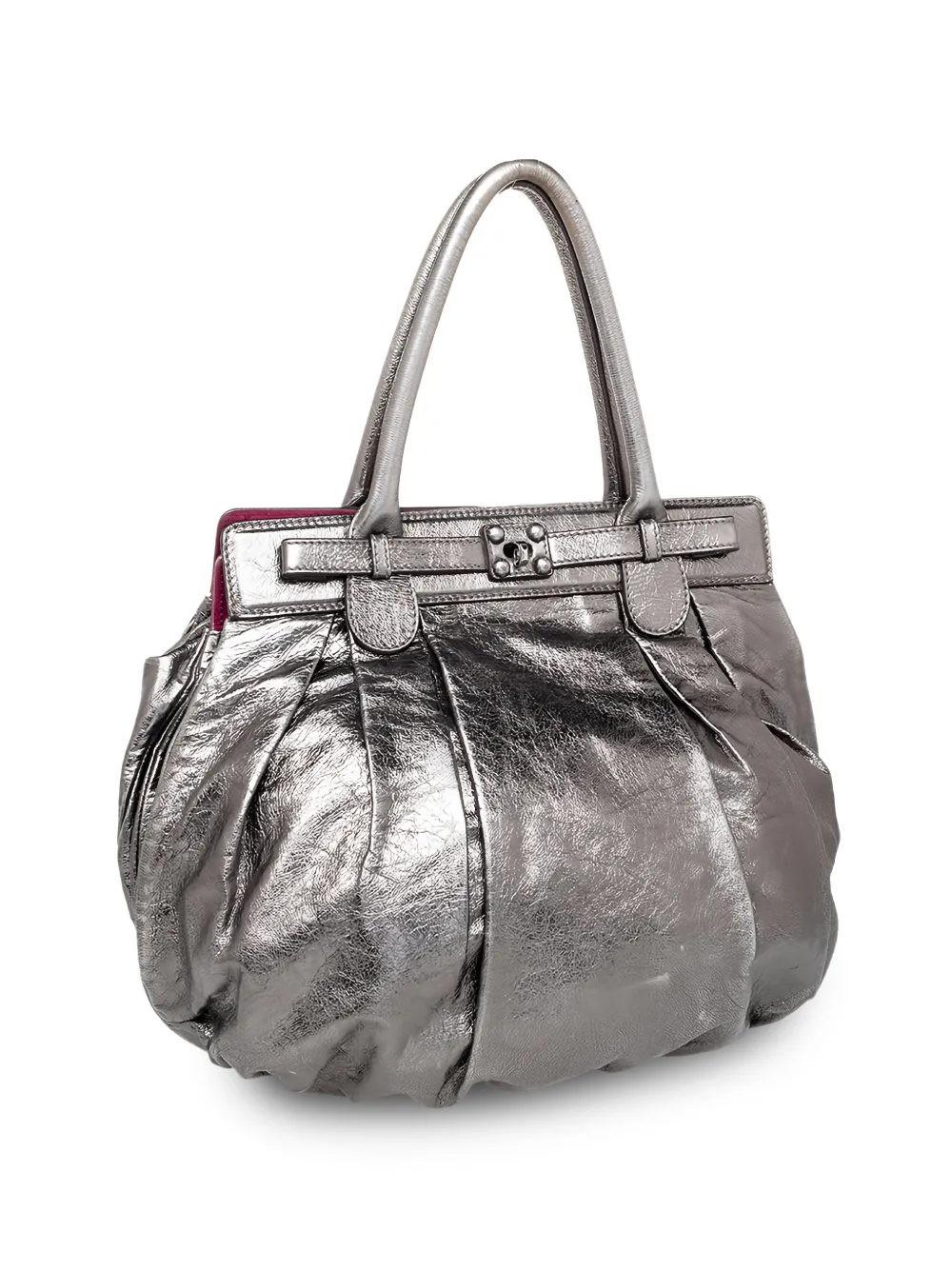 ZAGLIANI VINTAGE metallic-leather tote bag - Silber