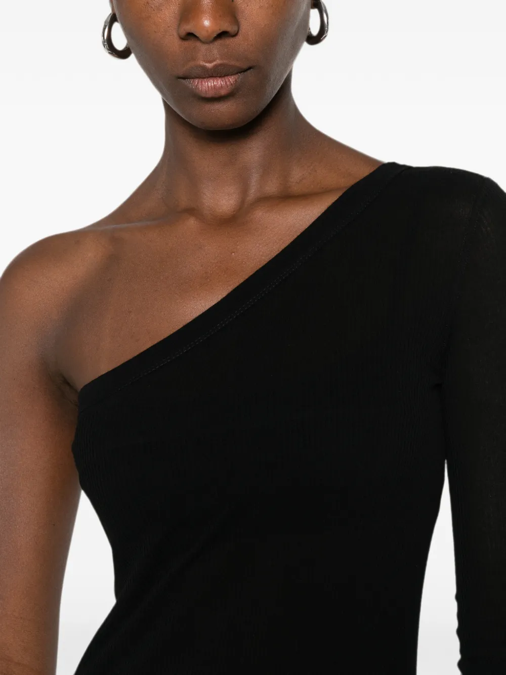 Rick Owens Ziggy asymmetrische mini-jurk Zwart