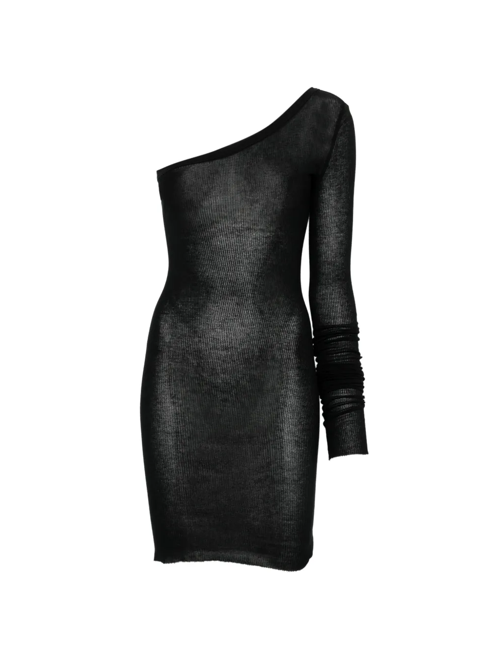 Rick Owens Abito corto Ziggy monospalla - Nero