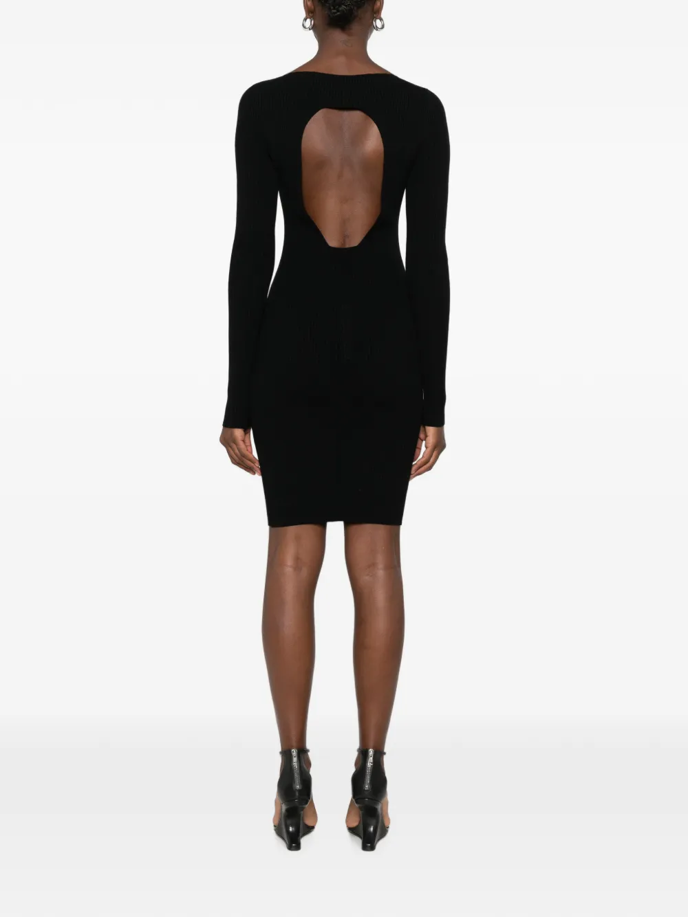Rick Owens Geribbelde jurk Zwart