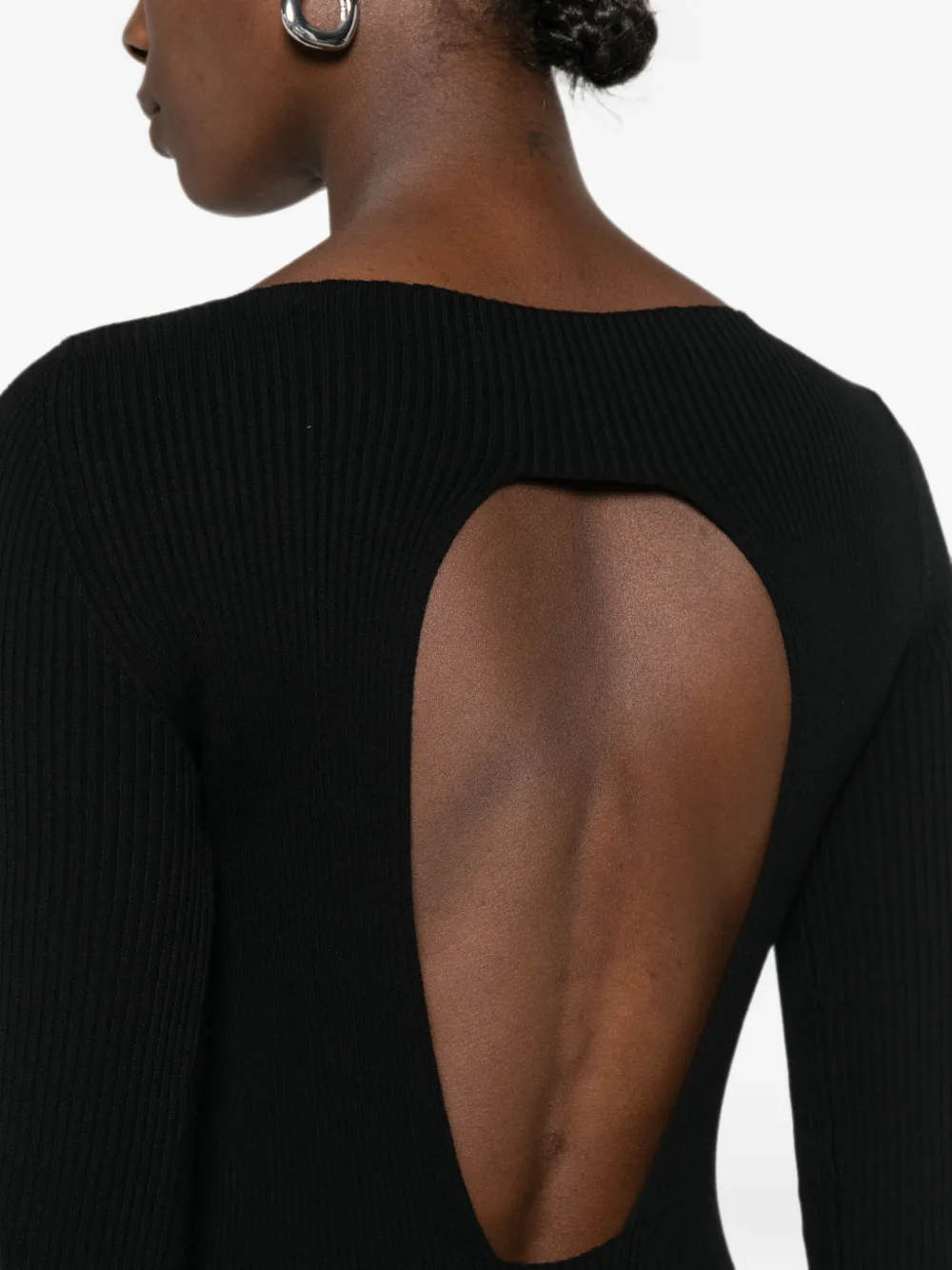 Rick Owens Geribbelde jurk Zwart