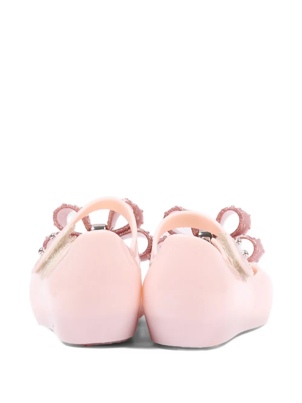 Mini Melissa Ultragirl Classic Bow glitter-bow ballet flats Roze