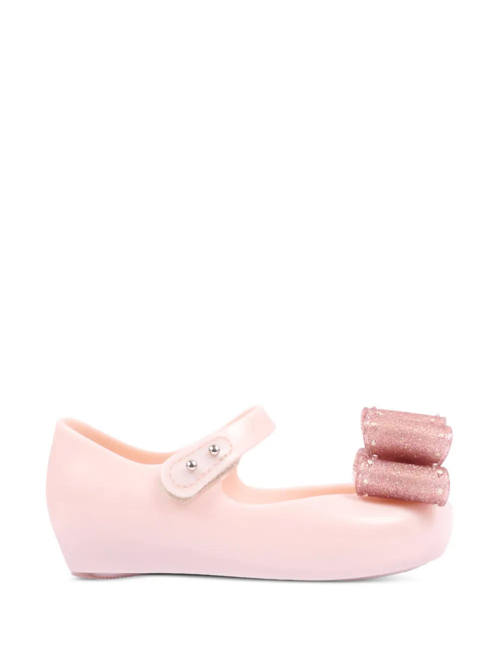 Mini Melissa Ultragirl Classic Bow glitter-bow ballet flats Roze