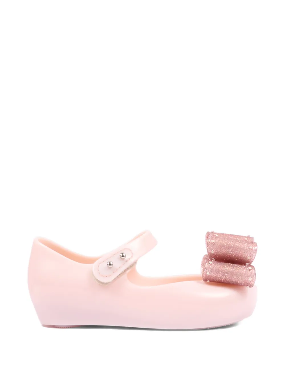 Mini Melissa Ultragirl Classic Bow glitter-bow ballet flats - Rosa