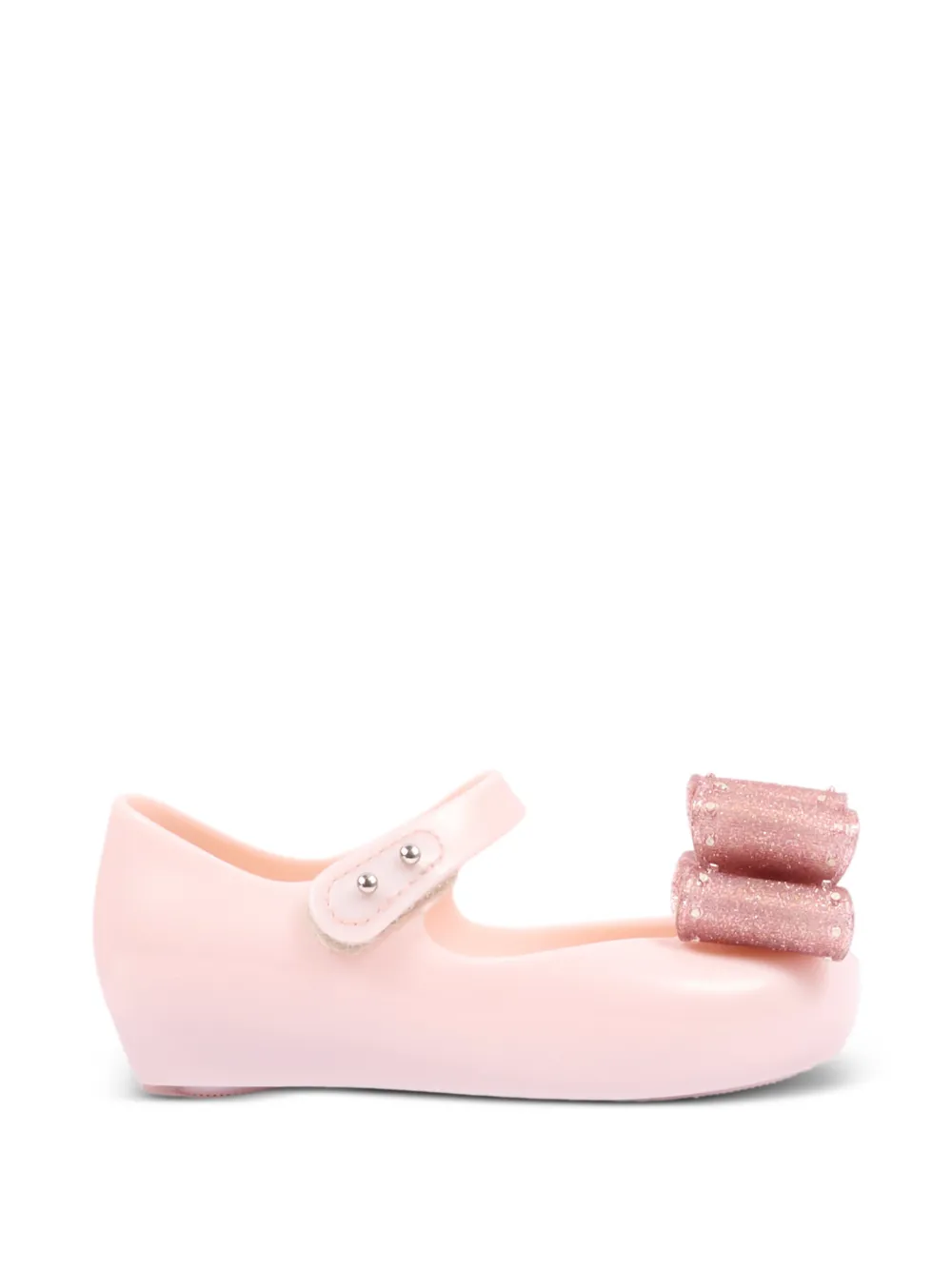 Mini Melissa Ultragirl Classic Bow glitter-bow ballet flats - Rosa