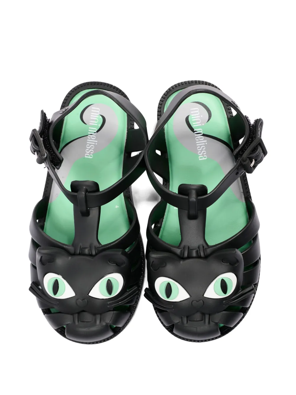 Mini Melissa Possession Cat caged sandals Zwart