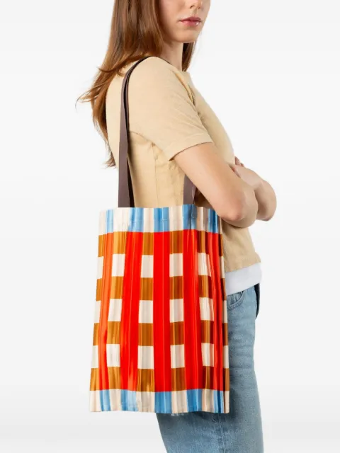 MULTITUDES BAGS Marsala pleated tote bag