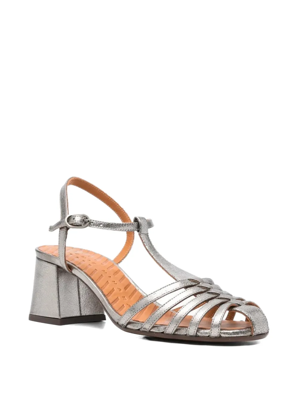 Chie Mihara Mustel metallic-effect sandals Zilver