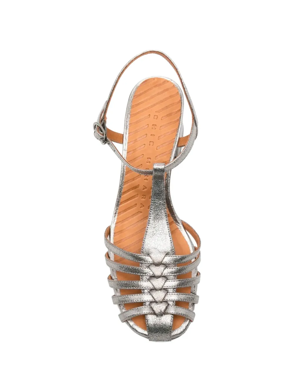 Chie Mihara Mustel metallic-effect sandals Zilver