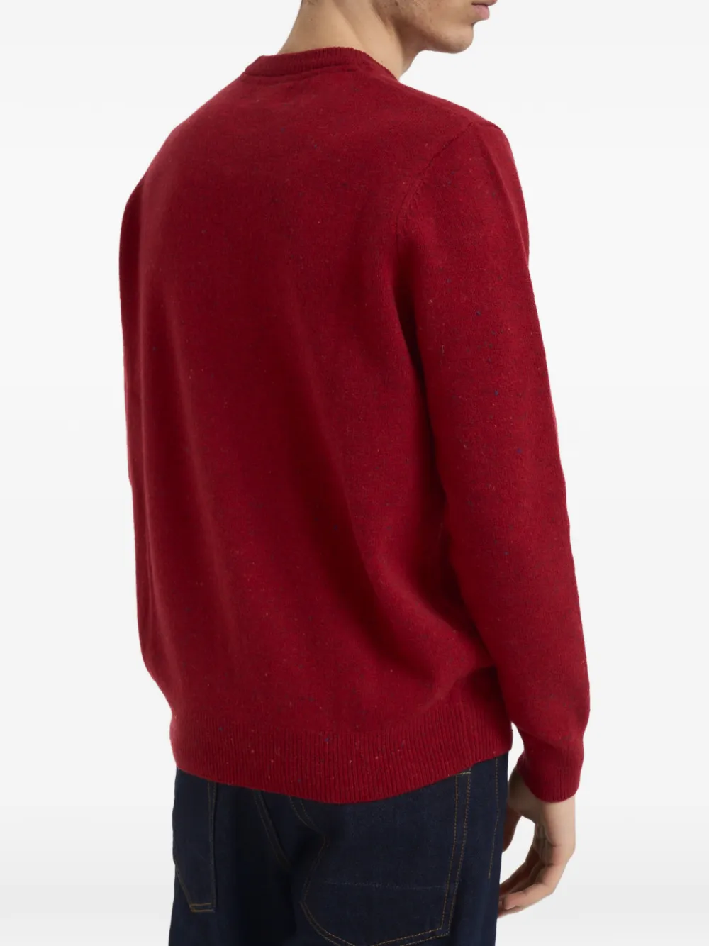  Barbour Jersey Con Logo Bordado - Rojo 
