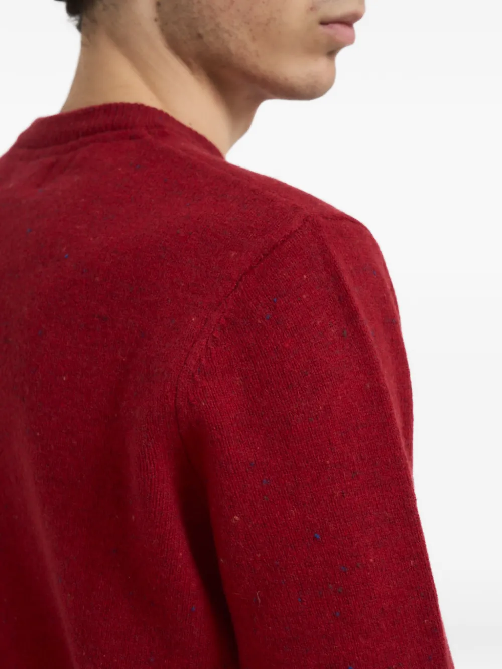 Barbour Trui met geborduurd logo Rood