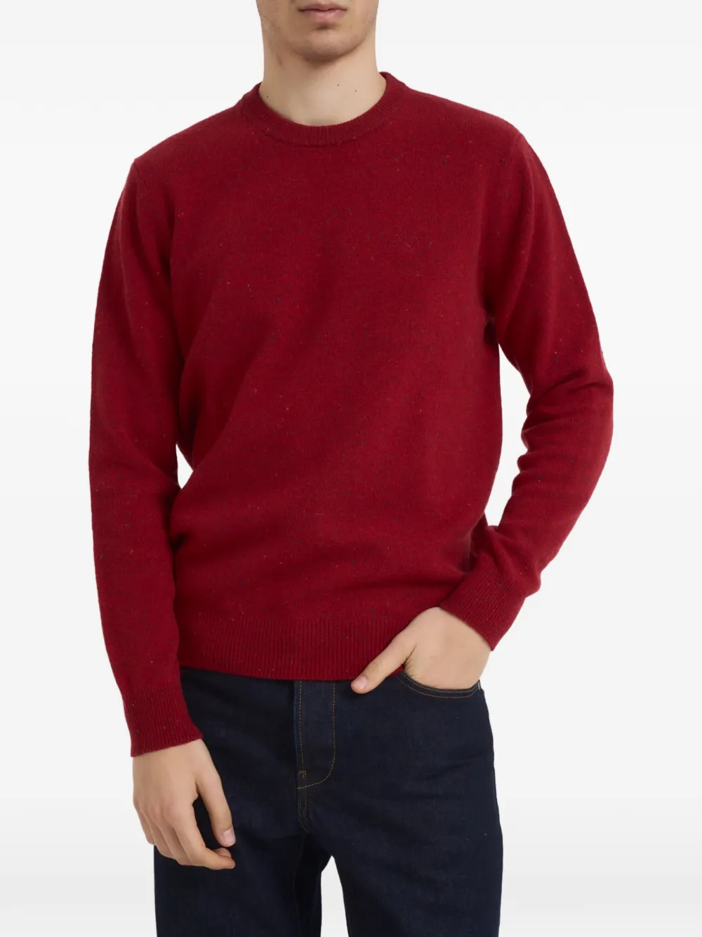 Barbour 로고 자수 플렉 스웨터 | 레드 | Image 1