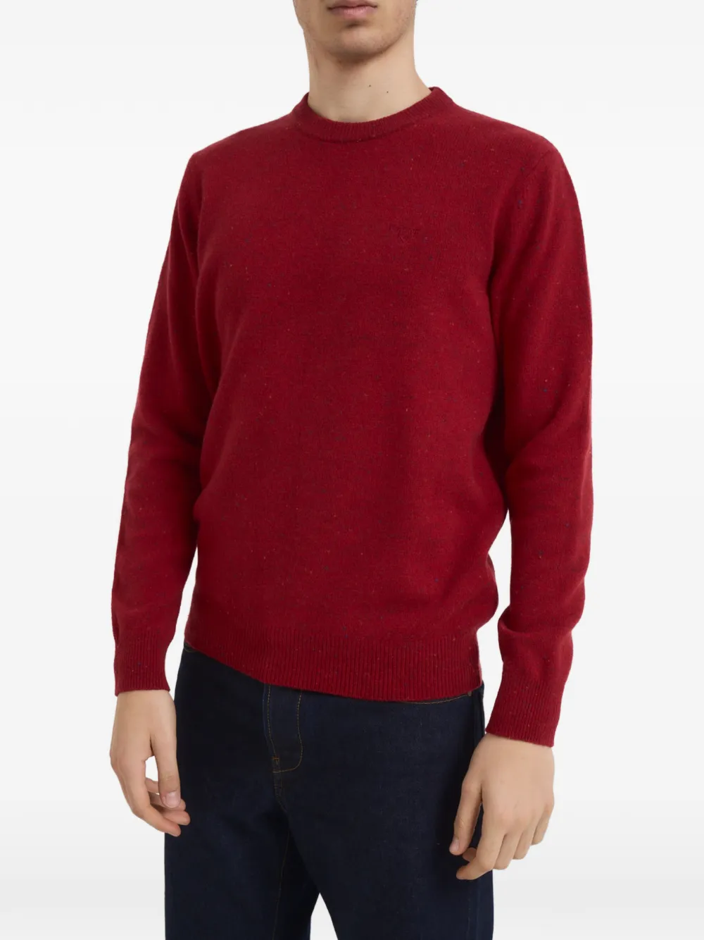  Barbour Jersey Con Logo Bordado - Rojo 
