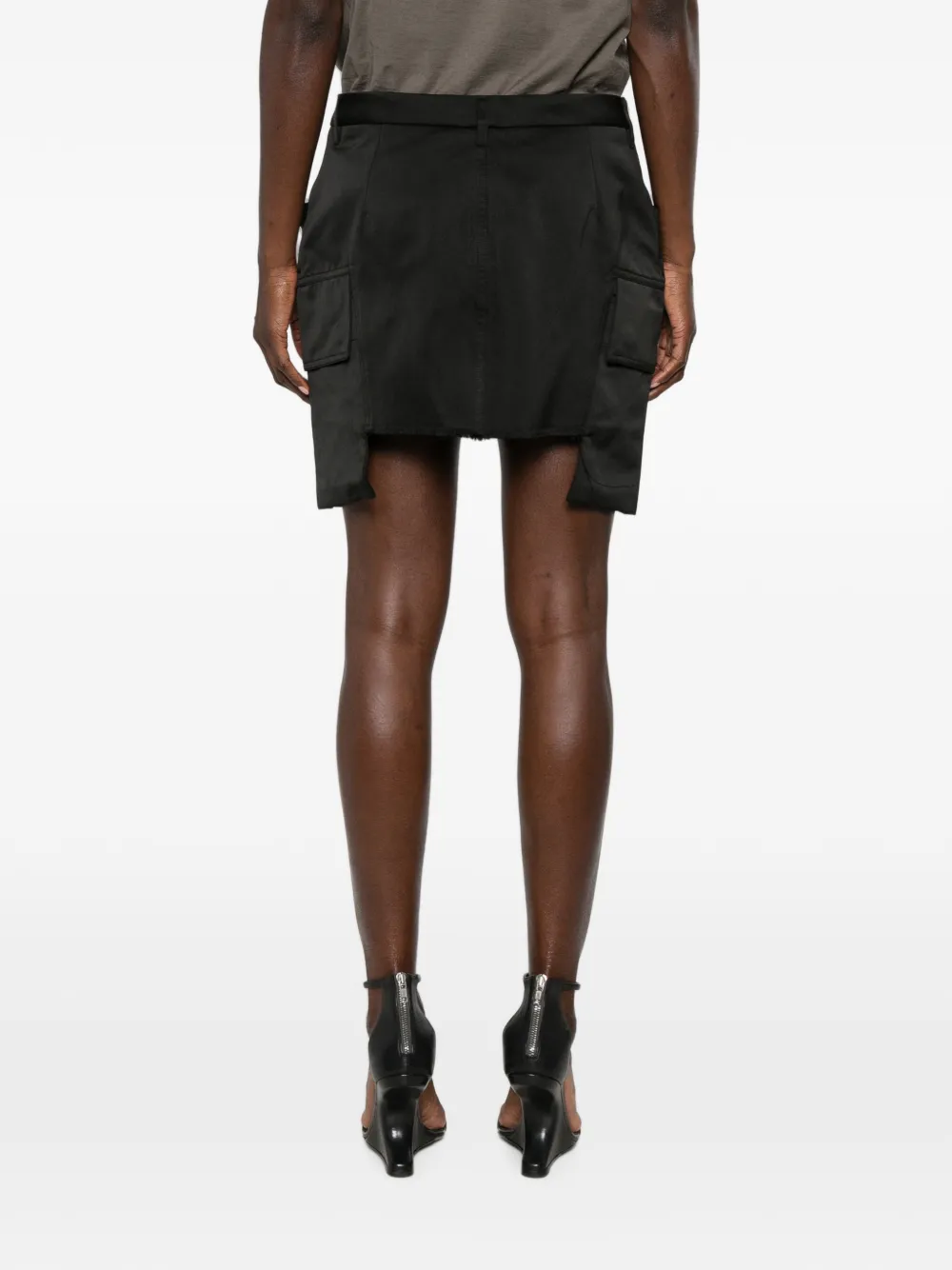 Rick Owens Firbanks cargo mini-rok Zwart