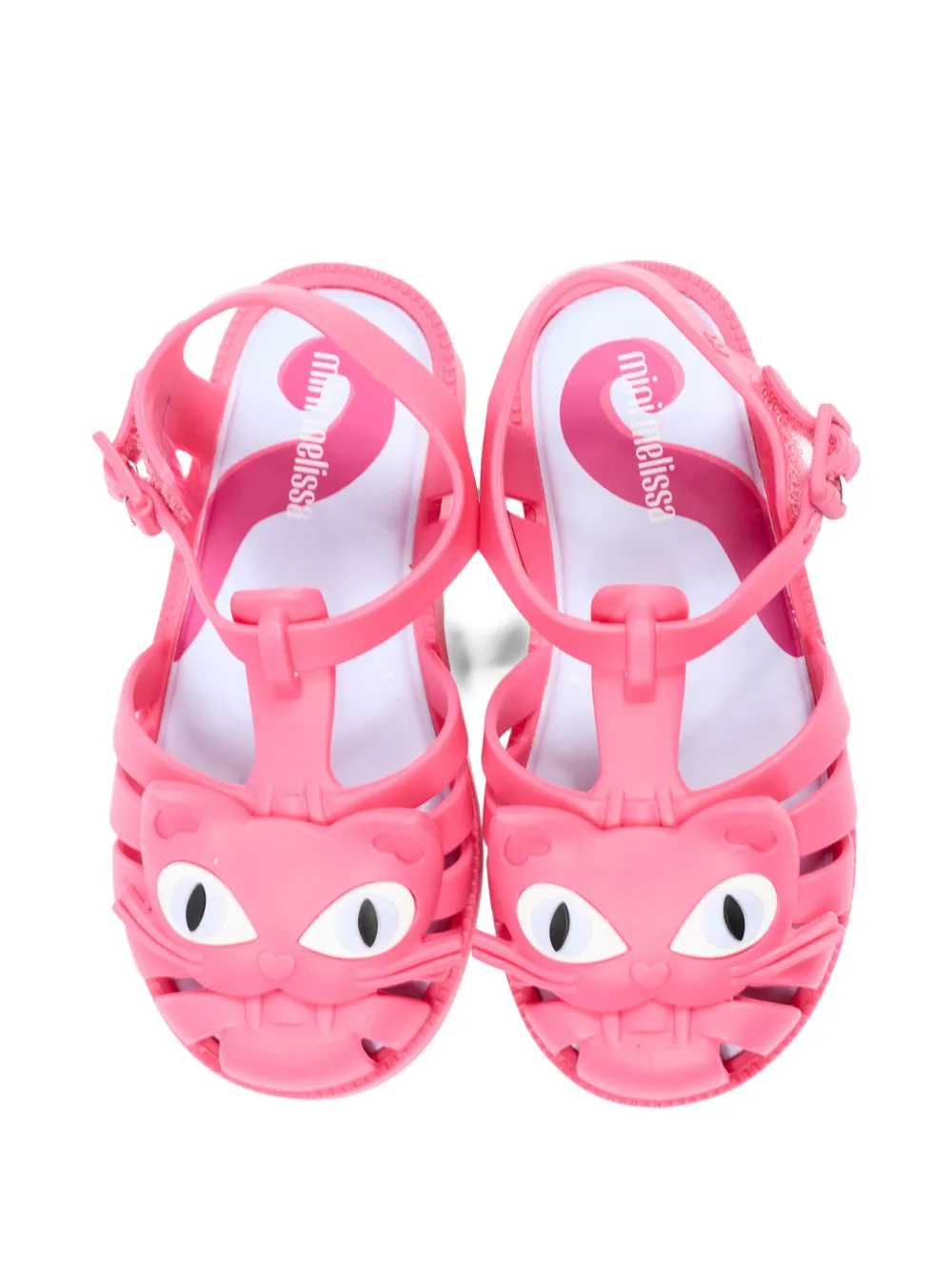 Mini Melissa cat-motif cage sandals Roze