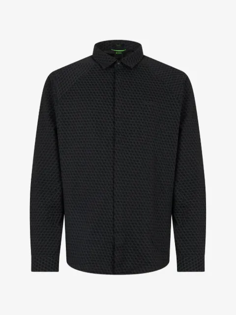 BOSS camisa manga larga con estampado geométrico
