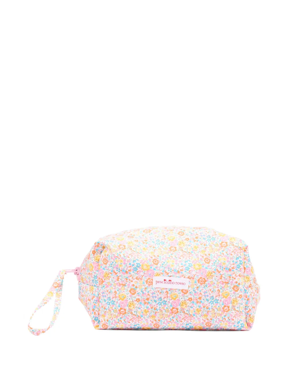 Pesciolino Rosso Kids floral-print pouch - Bianco