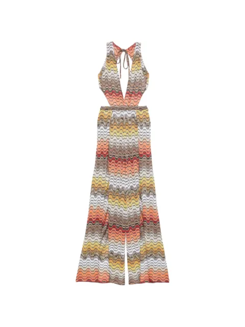 Missoni mono con abertura y motivo en zigzag