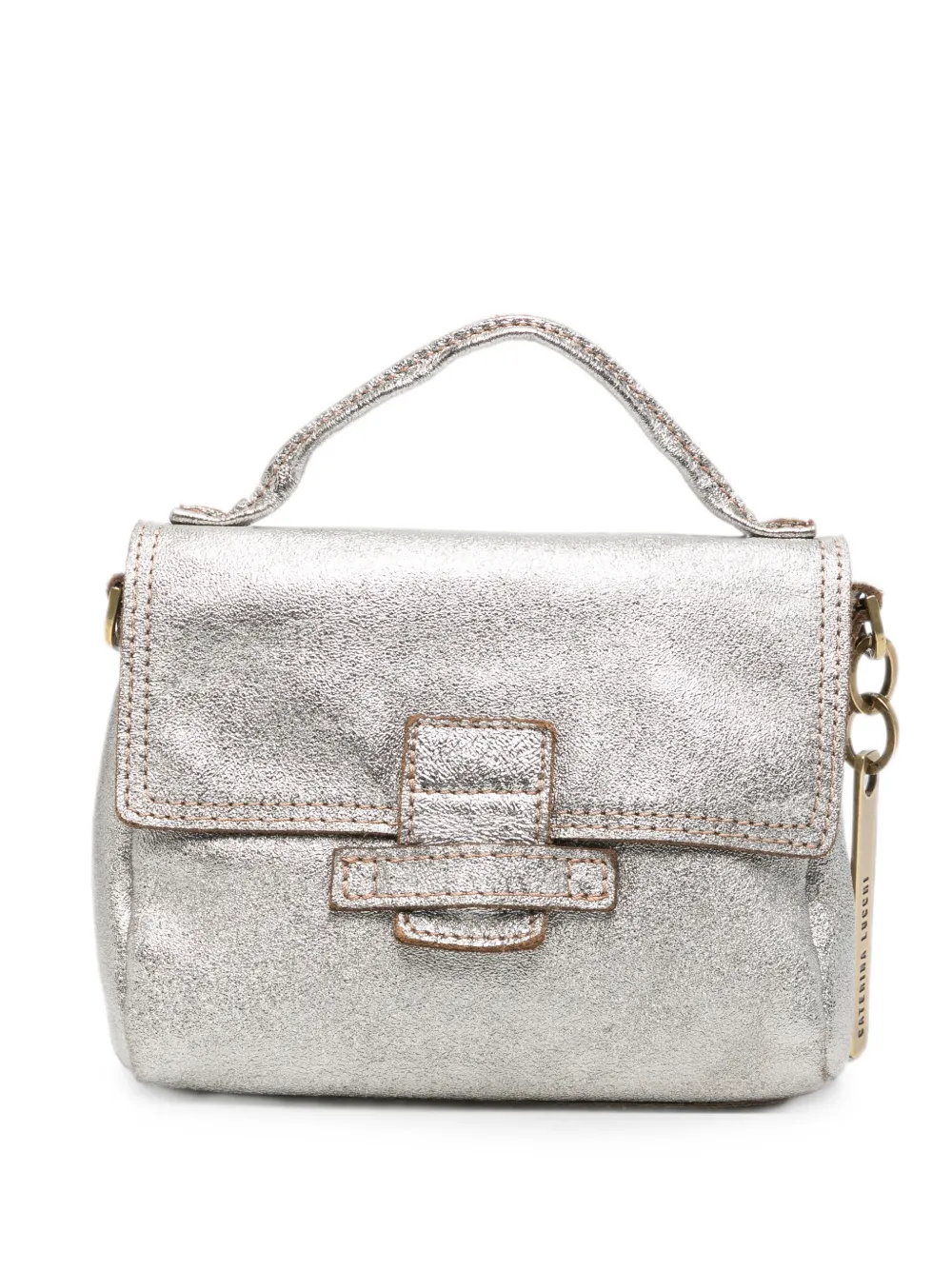 Caterina Lucchi small Maria crackle-effect cross body bag - Argento