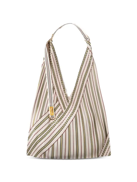 MULTITUDES BAGS Zoe pleated striped tote bag