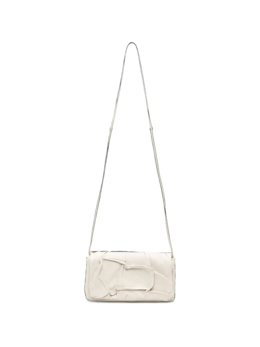 Sommet Soffietta Plump Leather Shoulder Bag In White