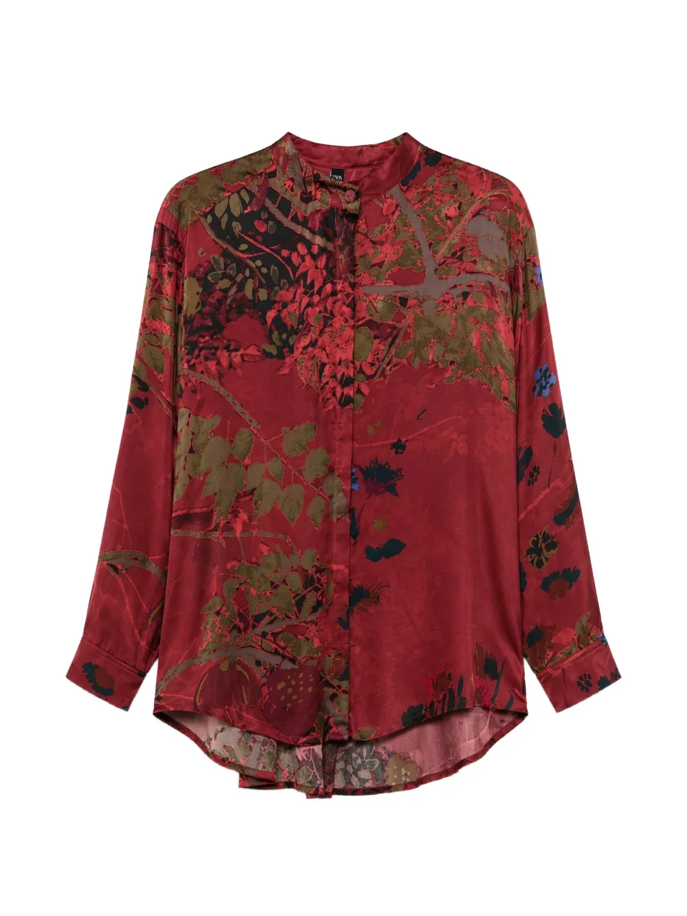 YAVI floral-print silk-blend shirt - Rot