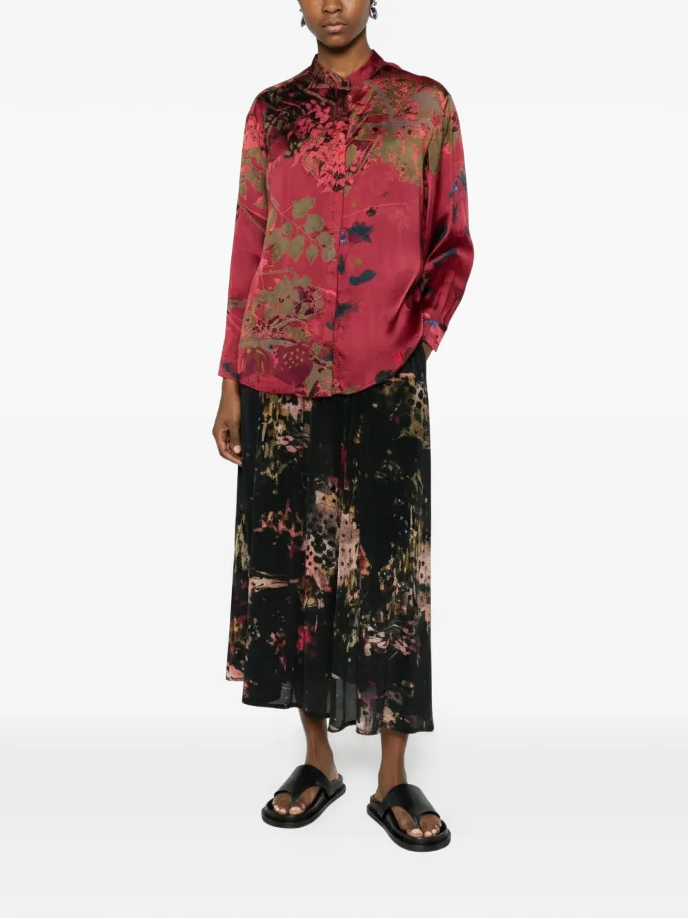  Yavi Camisa Con Estampado Floral - Rojo 