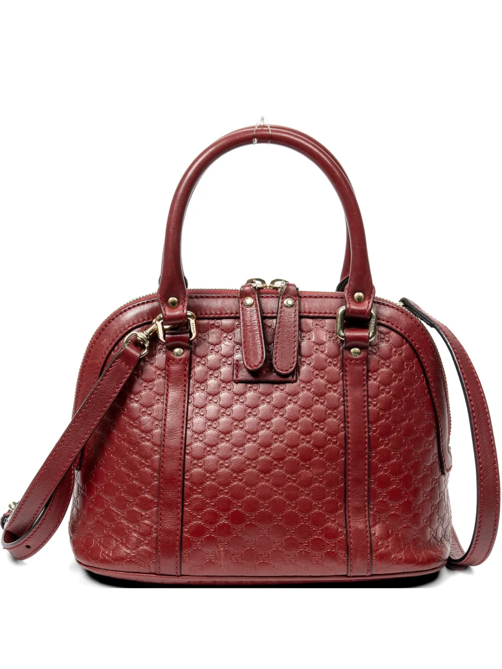 Pre-owned Gucci Mini Dome Tote Bag In Red