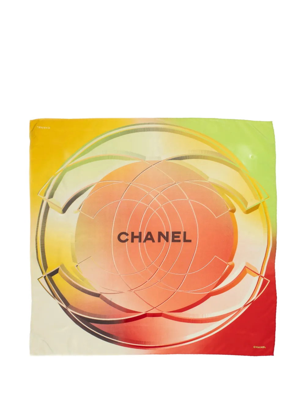 CHANEL Pre-Owned logo-print scarf - Rot