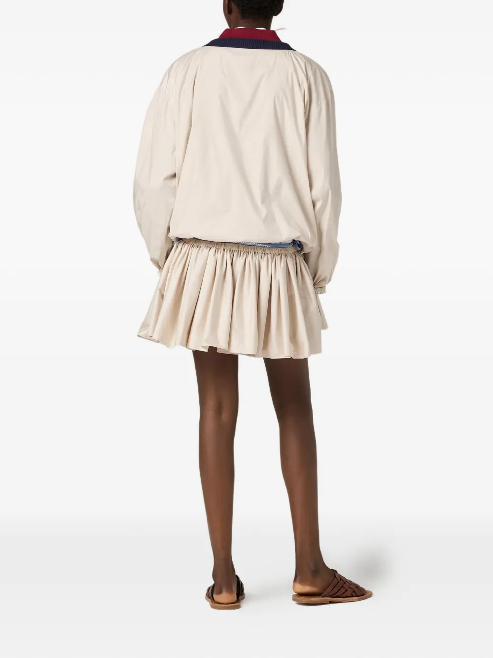 Miu Technisch pongé sweater Beige