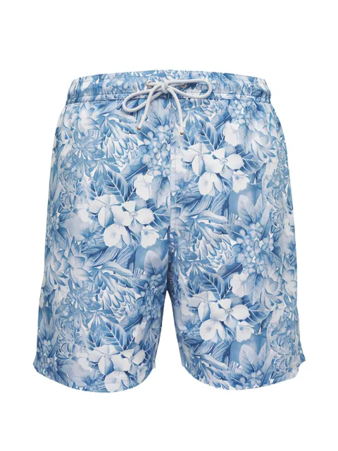 Paul & Shark floral-print drawstring swim shorts