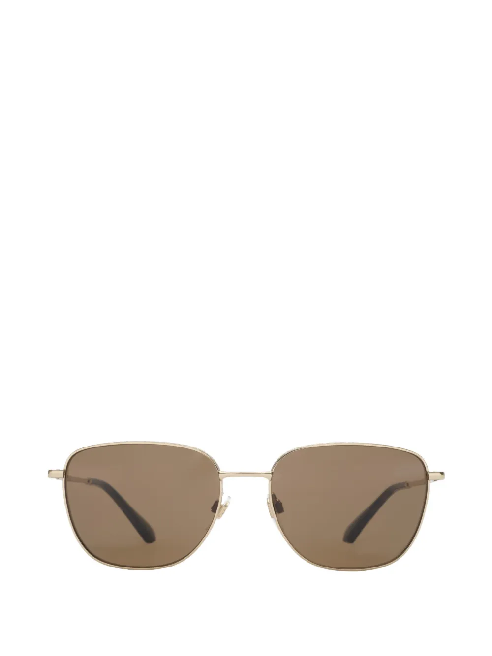 Burberry metal Check square sunglasses - Oro