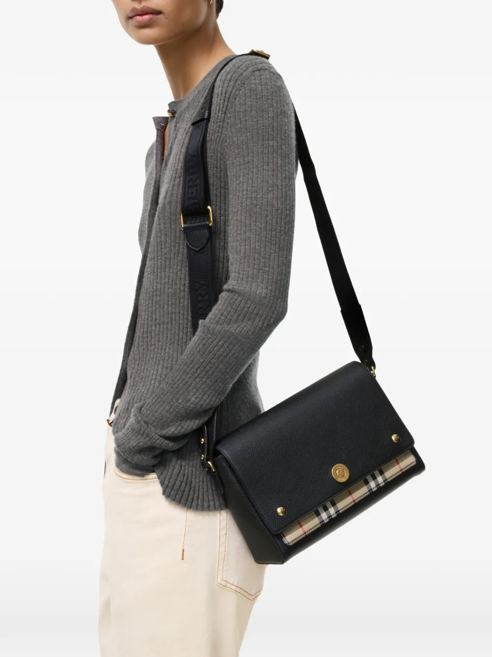 Burberry Note tas Zwart