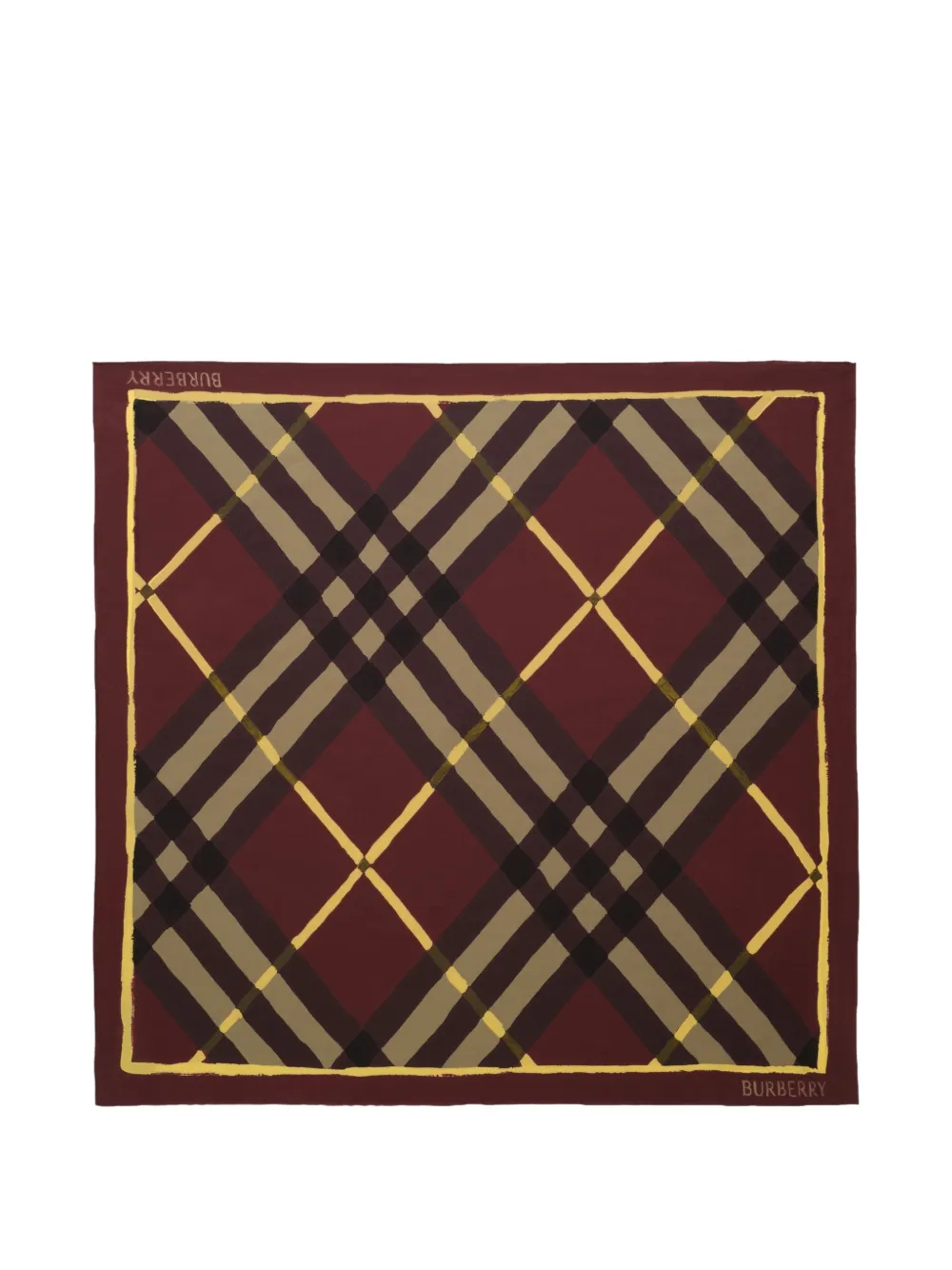 Burberry Watercolour check silk scarf - Rot