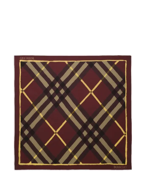 Burberry Watercolour check silk scarf