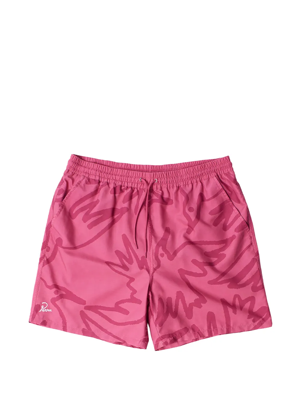 BY PARRA Birds Fly Free graphic-print shorts - Rosa