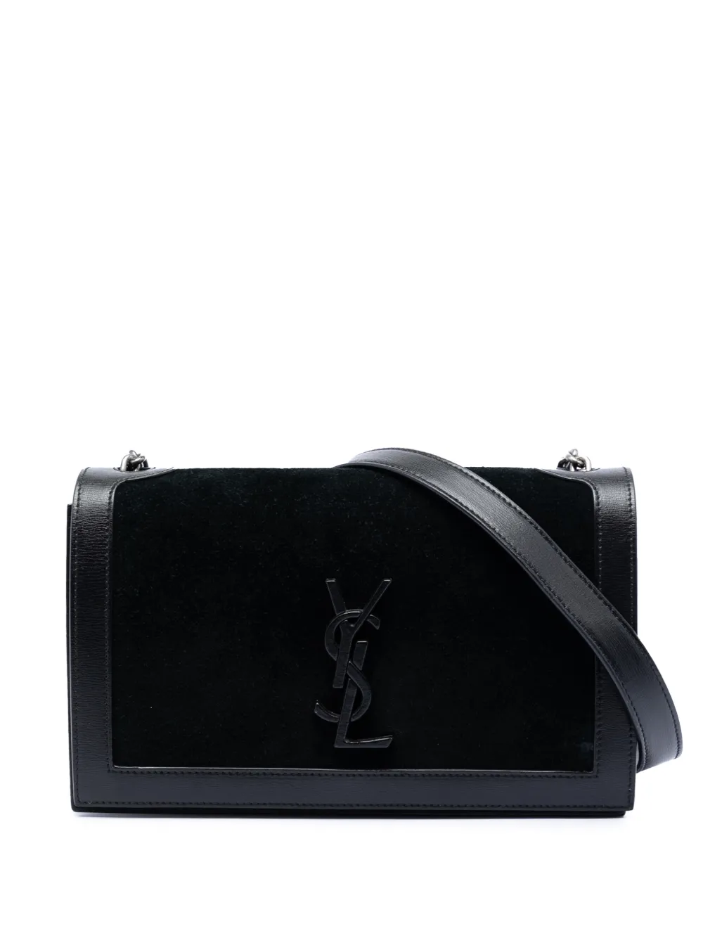 Saint Laurent Pre-Owned 2019 Suede Monogram Book Bag crossbody bag - Nero