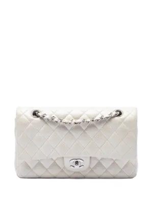 CHANEL Pre-Owned 2005 ダブルフラップ ショルダーバッグ M | ホワイト