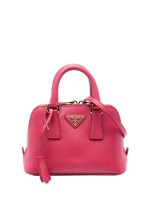 Prada Pre-Owned bolsa satchel Lux Promenade mini de piel Saffiano 2010-2026