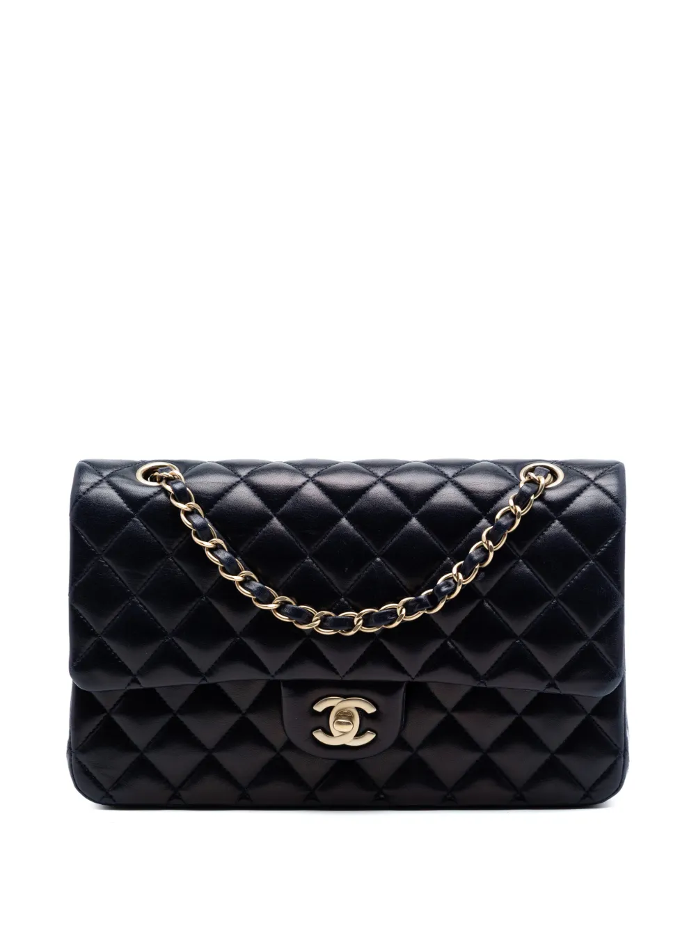 CHANEL Pre-Owned 2014-2015 Medium Classic Lambskin Double Flap shoulder bag - Schwarz
