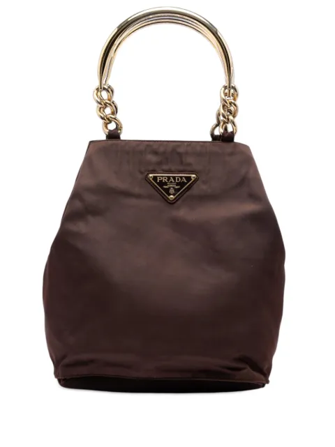 Prada Pre-Owned 2012-2026 Tessuto Metal Handle Bag handbag