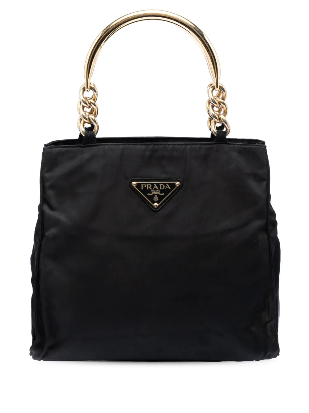 Prada Pre-Owned 2013-2025 Tessuto Metal Handle Bag tote bag - Nero