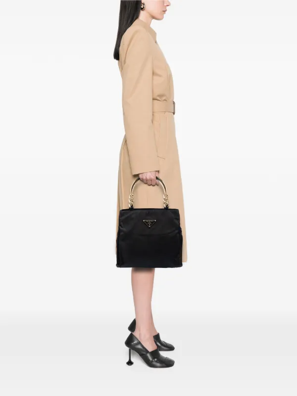 Prada Pre-Owned 2013-2025 テスート メタルハンドル ハンドバッグ