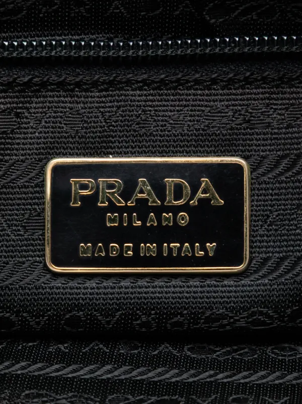 Prada Pre-Owned 2013-2025 テスート メタルハンドル ハンドバッグ