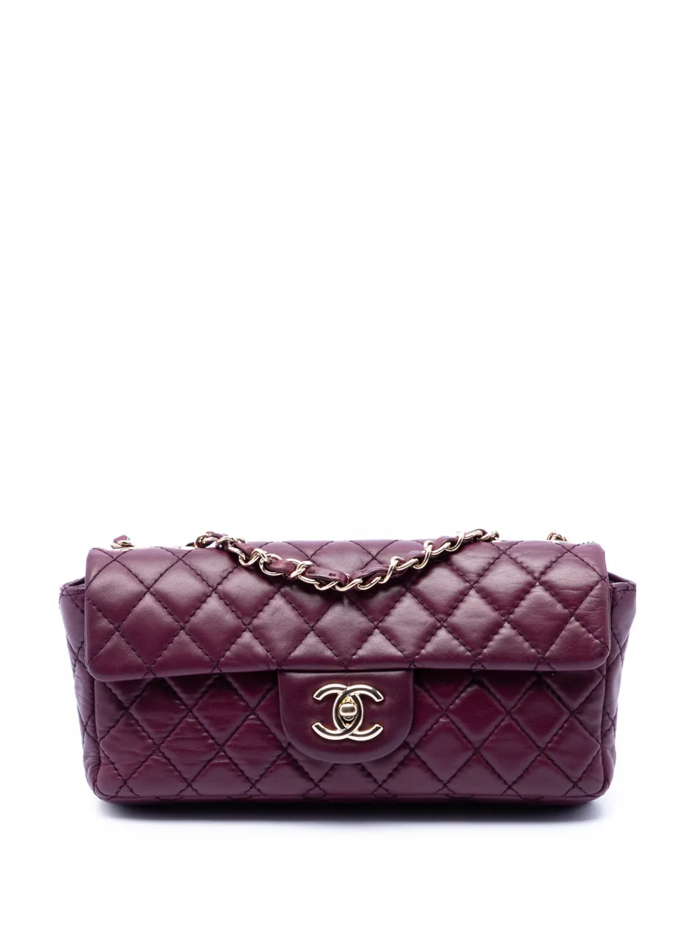 CHANEL Pre-Owned 2008-2009 Classic Lambskin East West Single Flap shoulder bag - Viola