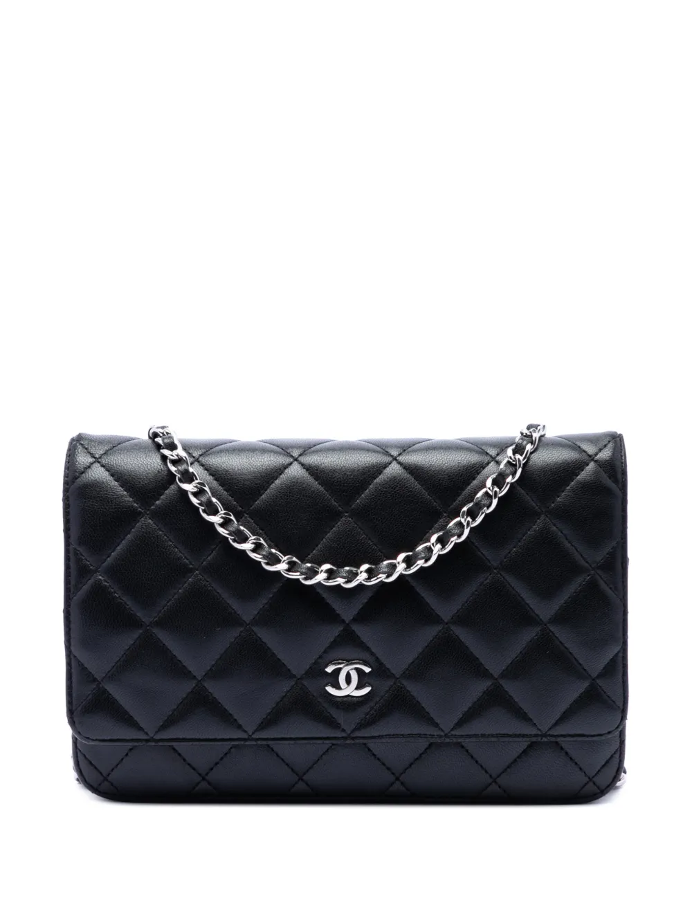 CHANEL Pre-Owned 2012 CC Quilted Lambskin Wallet On Chain crossbody bag - Nero