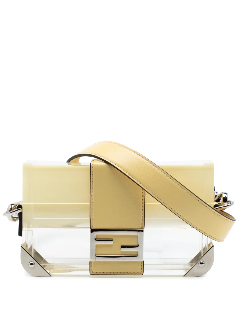 Fendi Pre-Owned 2010 Mini Acrylic Vitello Trunk Baguette crossbody bag - Giallo