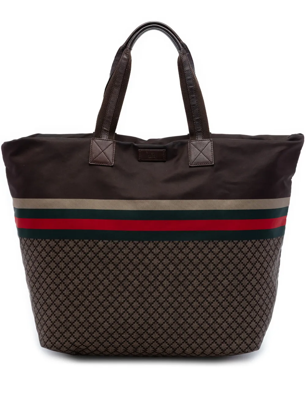 Gucci Pre-Owned 2016-2026 Diamante Nylon Web tote bag - Braun