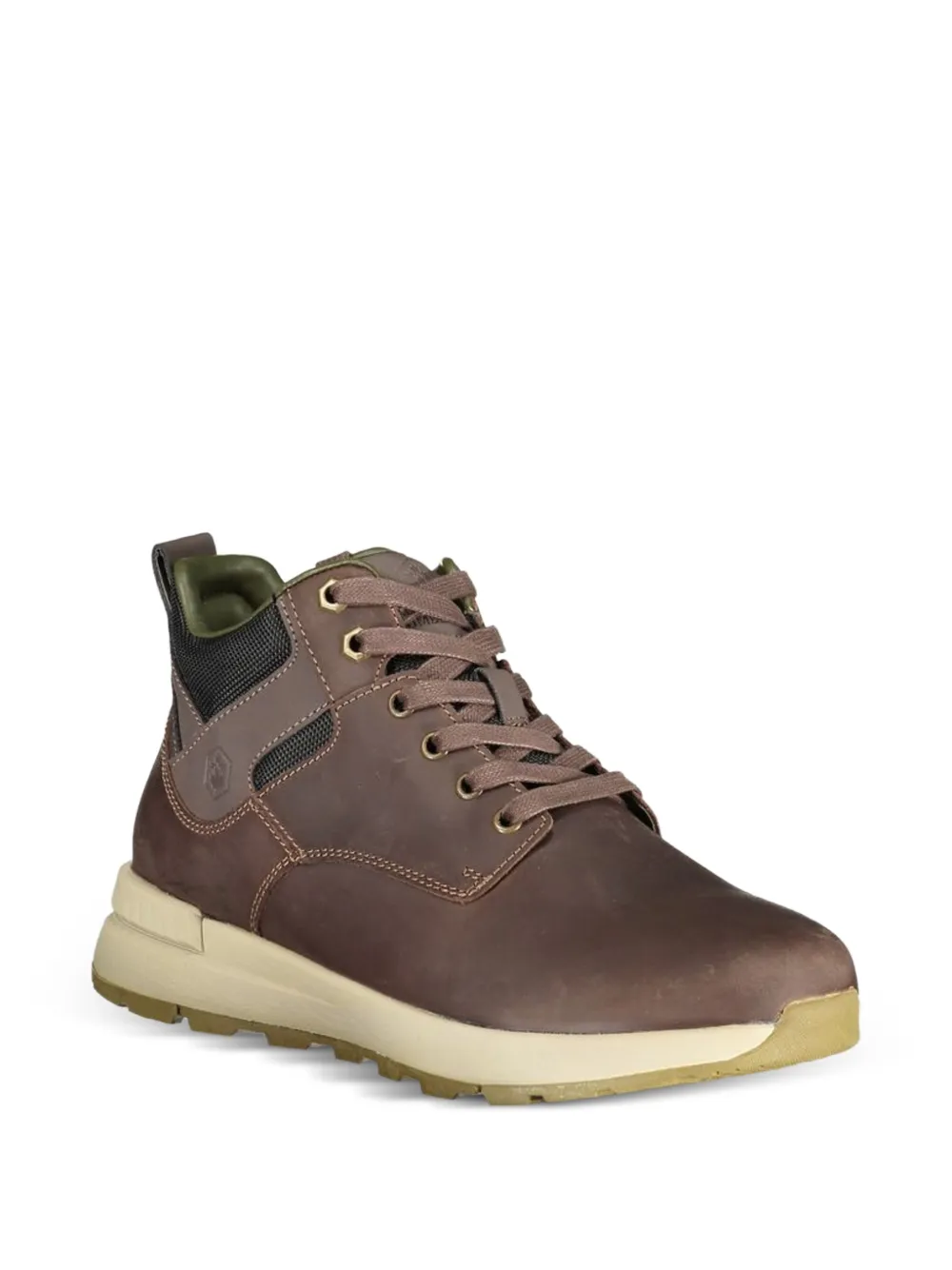 LUMBERJACK Dominic Chukka lace-up panelled ankle boots Bruin